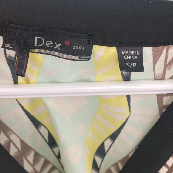 Dex Belted Geometric Shirt Dress Size S EUC - Picture 2 of 2